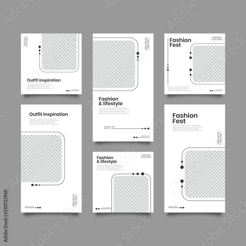 Design backgrounds for social media banner.Set of instagram stories and post frame templates.Vector cover. Mock up for personal blog or shop.Layout for promotion.