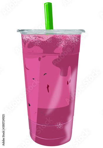 A great vector image of a smoothy/slushy that would be great for any signage.