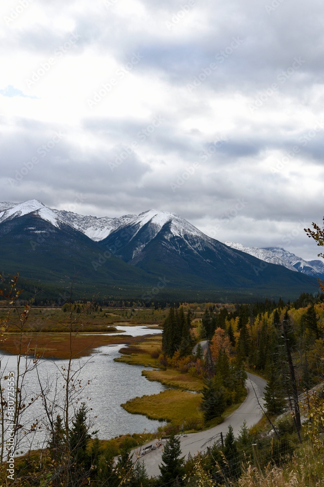 A VIEW OF THE CANADIAN ROCKIES NEAR BANFF A VIEW OF THE CANADIAN ROCKIES NEAR BANFF