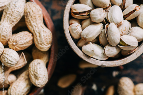 Closeup of various nuts photo