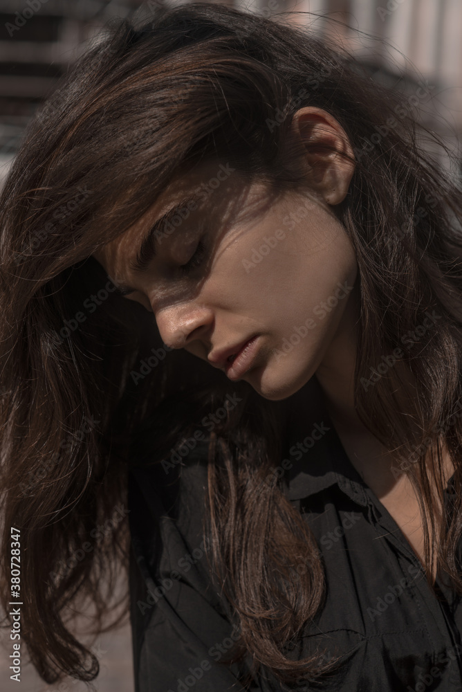 portrait of a beautiful woman with dark skin and dark hair portrait of a beautiful woman with dark skin and dark hair