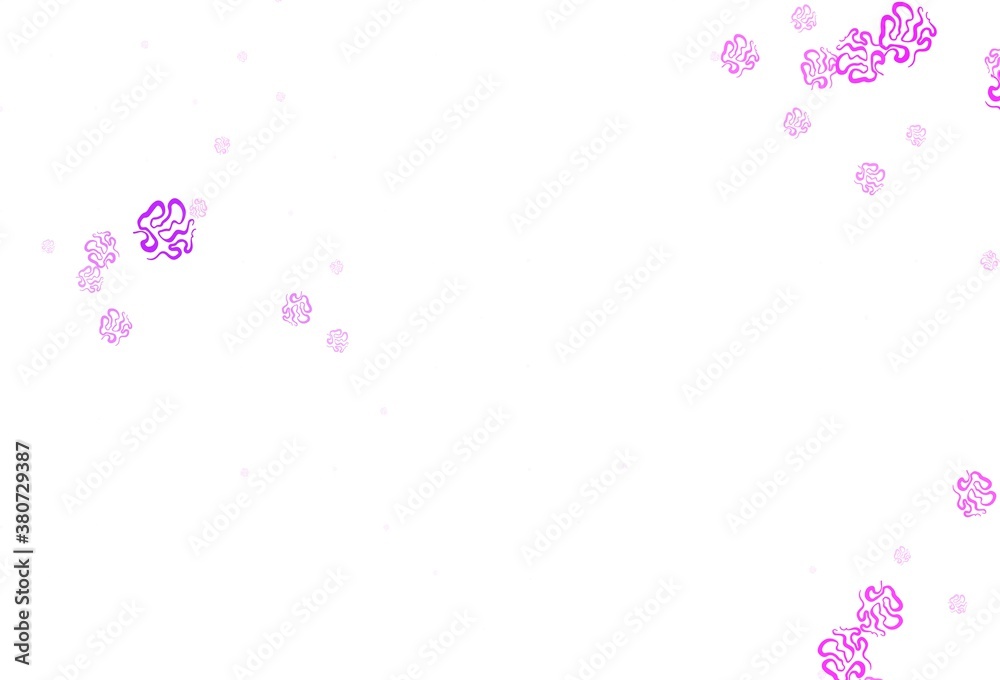 Light Purple vector template with chaotic shapes. Light Purple vector template with chaotic shapes.