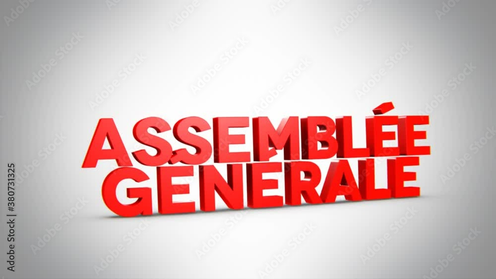 assemblée générale 3D rouge