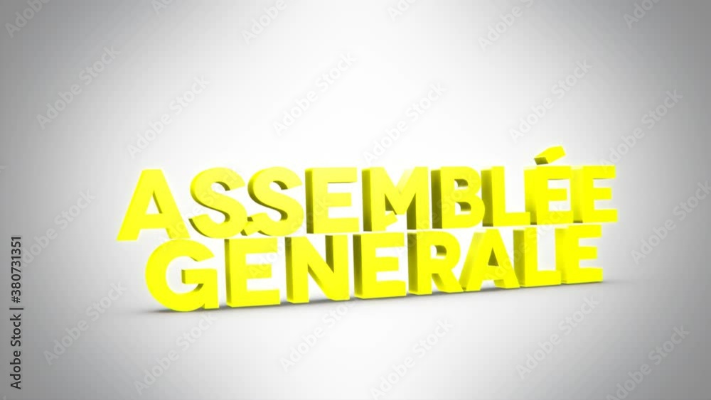 assemblée générale 3D jaune