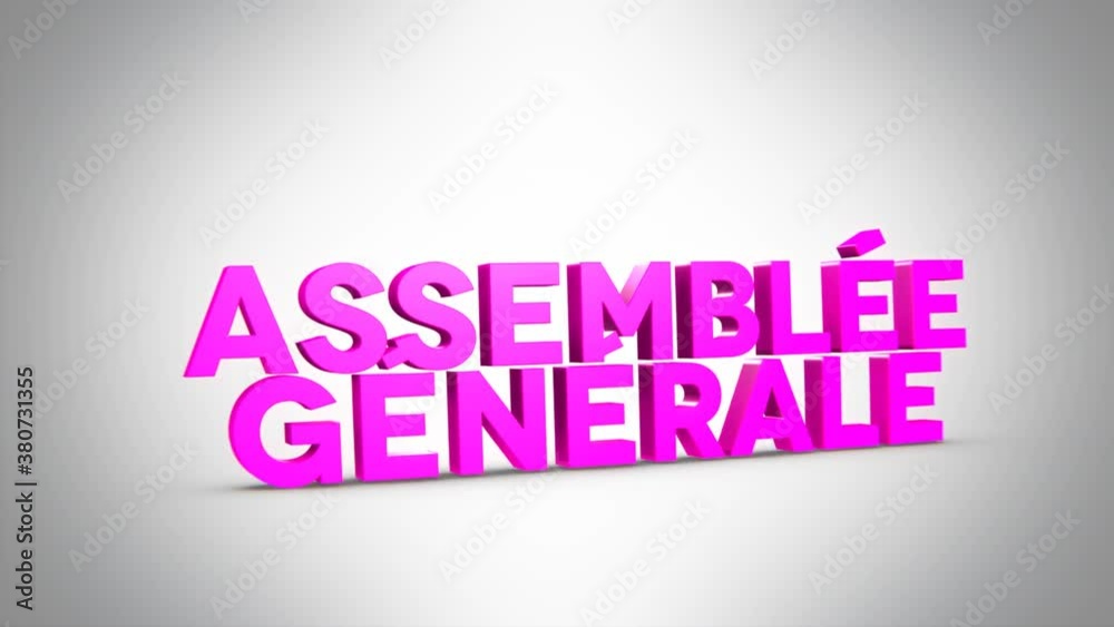 assemblée générale 3D violet