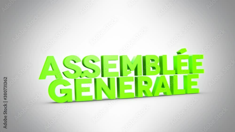 assemblée générale 3D vert assemblée générale 3D vert