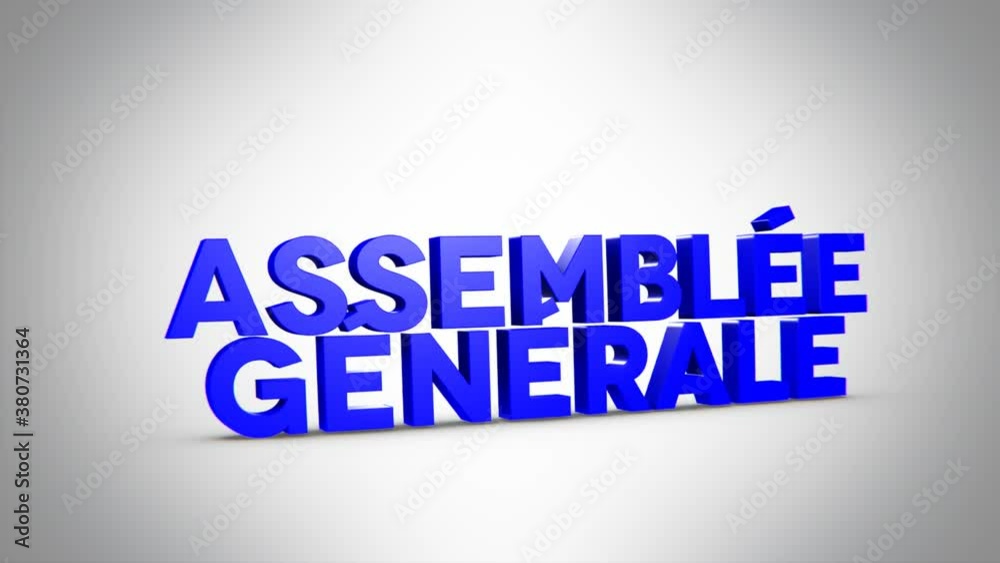 assemblée générale 3D bleu