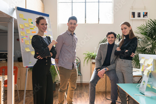 Business team portrait in modern studio photo