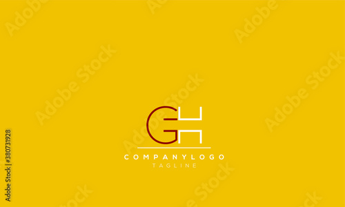 Alphabet letters Initials Monogram logo  gh ,hg,  g ND  h photo