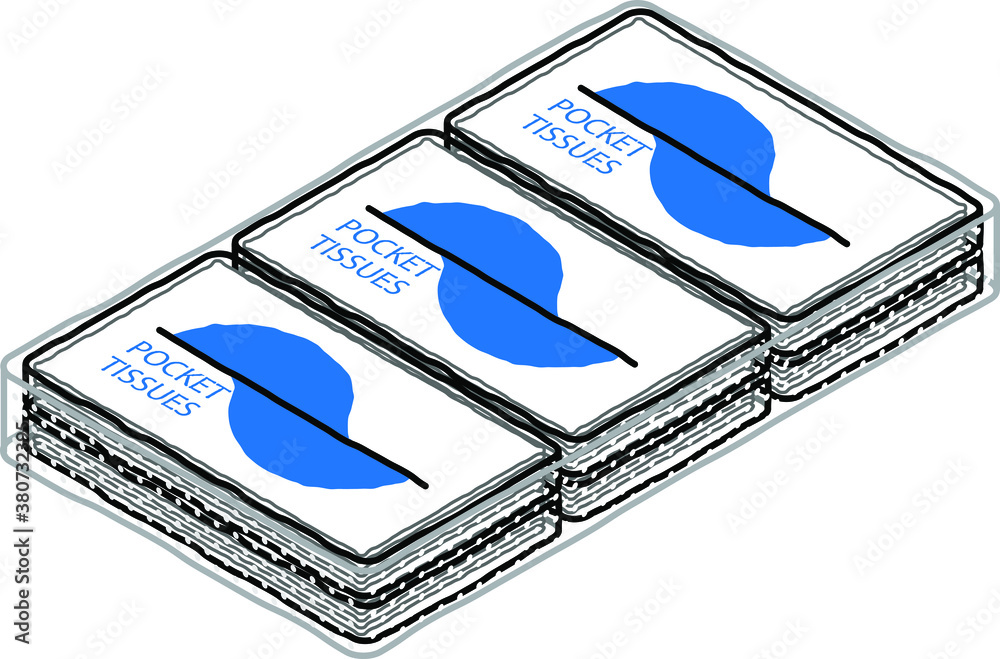 A bulk pack of of pocket tissues.