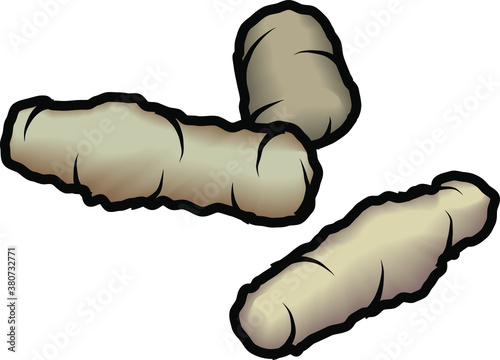 Three lumps of dog/cat/animal excrement.