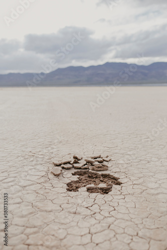 Cracked dry lake bed