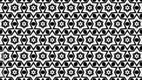 Ornament with elements of black and white colors.
