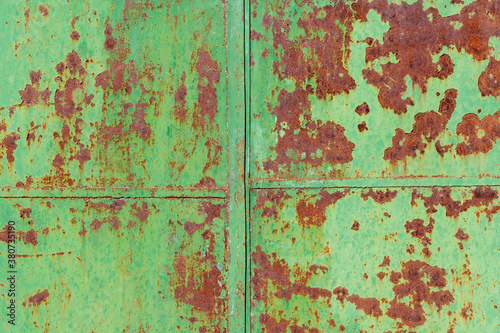 Green rusty metallic oxidized texture