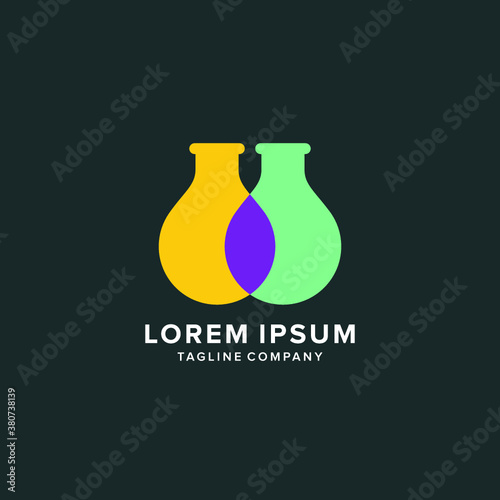 vector logo Labs icon botle illustrations