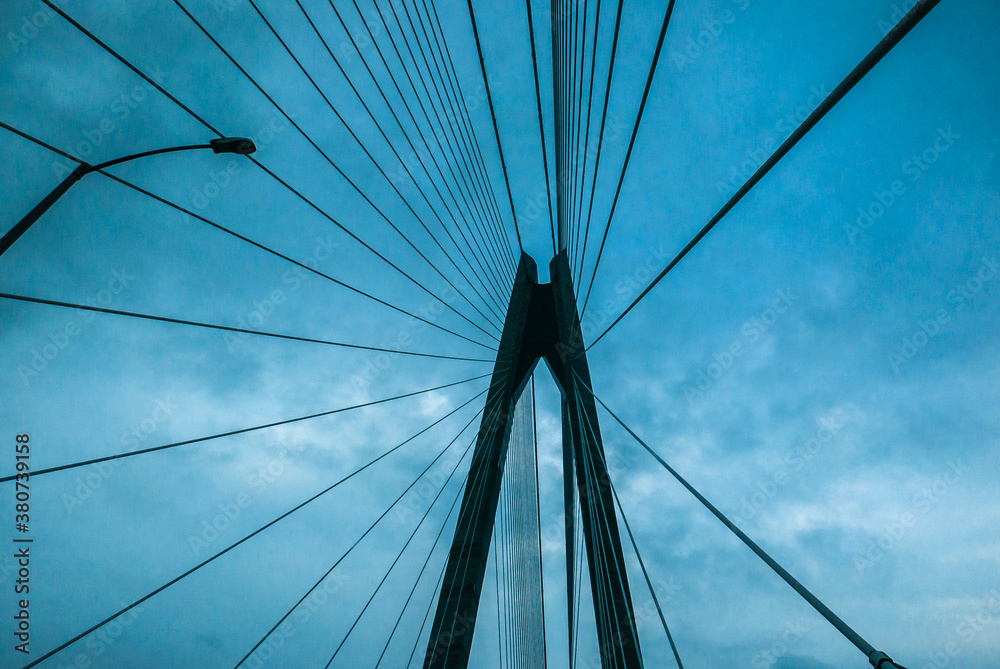 sight under a suspension bridge sight under a suspension bridge