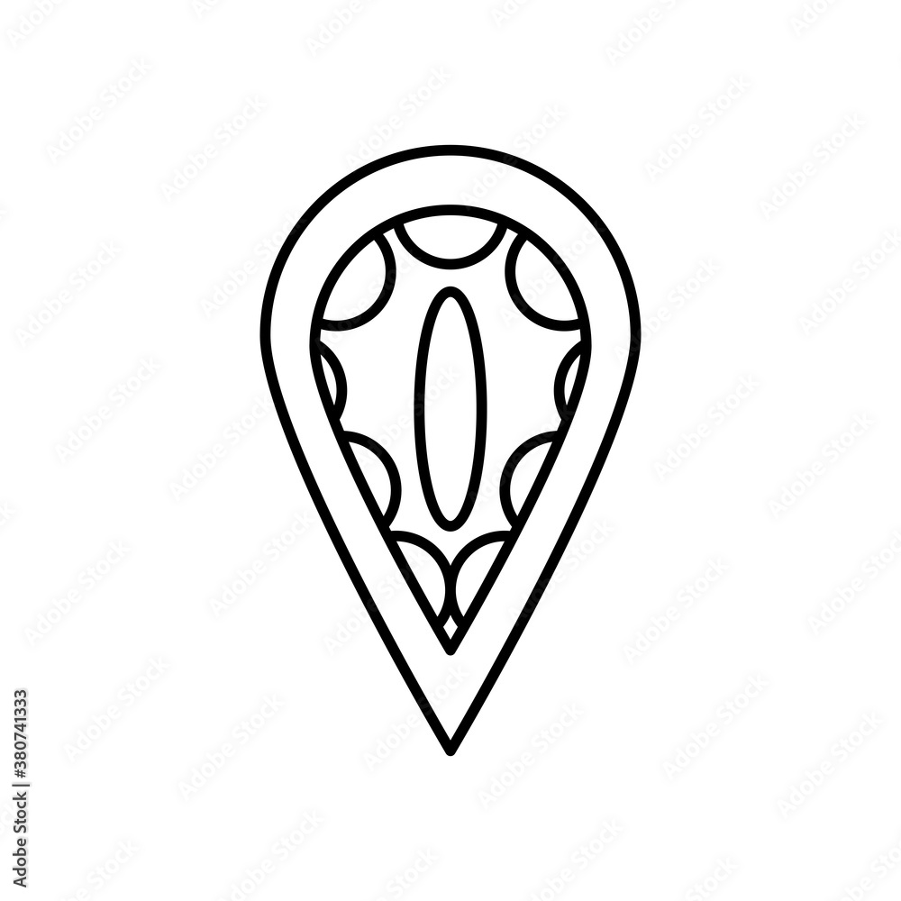 leaf dia de los muertos decoration line style icon leaf dia de los muertos decoration line style icon
