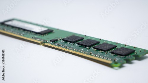 close up of computer RAM memory