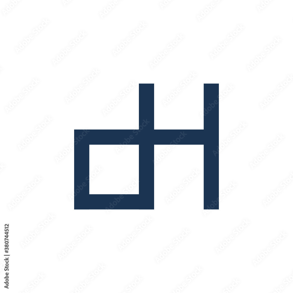 Obraz premium vector logo D alphabet DH icon illustrations