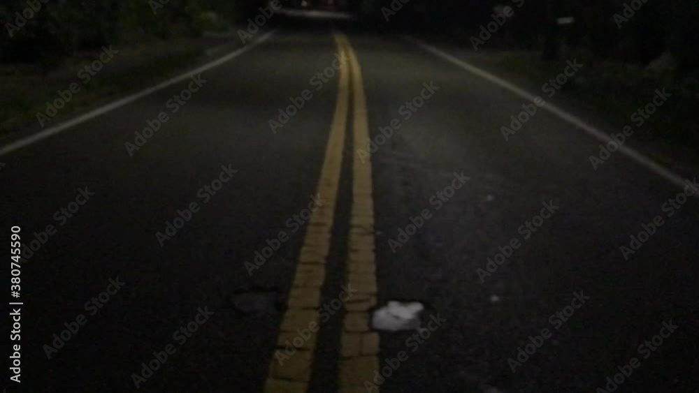 Creepy road at nighttime shaky Creepy road at nighttime shaky