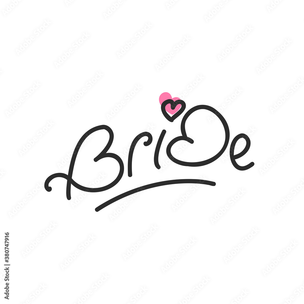 Logotype design about Bride concept.