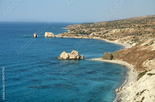 Skała Afrodyty -  formacja skalna przy której wyszła na brzeg narodzona z piany morskiej grecka bogini Afrodyta. photo