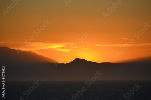 Beautiful Landscape of sunset in the mountains in New Zealand