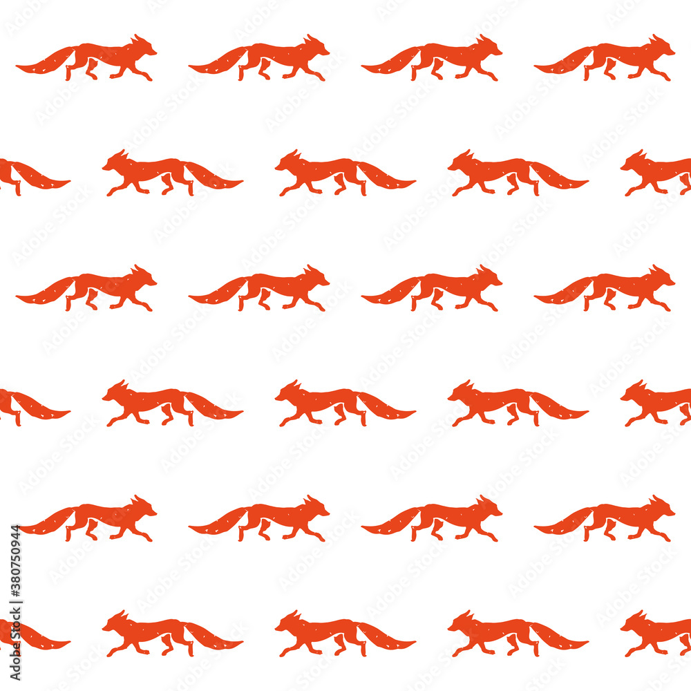 Fox seamless pattern. Fox seamless pattern.