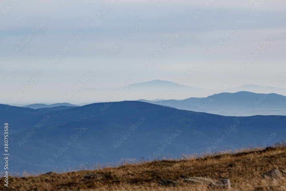 View of the Sudetes from Sniezne Kotly mountain - Poland