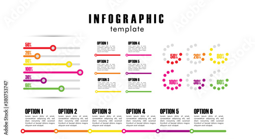 infographic template with statistics in white background