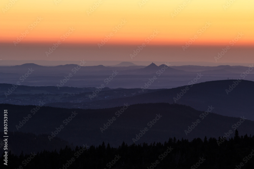 View of the Giant Mountains and the Jizera Mountains from Szrenica View of the Giant Mountains and the Jizera Mountains from Szrenica