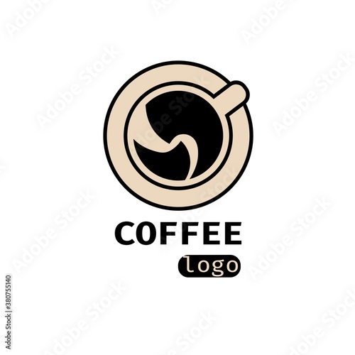 VECTOR. Business icon for the company. This concept logo label or badge for coffee /salons / confectionery / coffee shop. Other companies. Vector illustration.