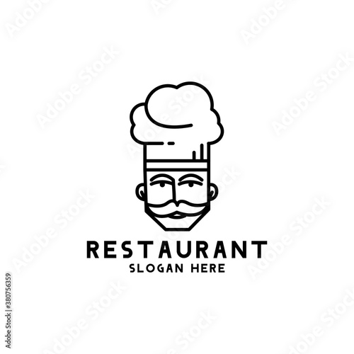 Clean and simple restaurant logo design template