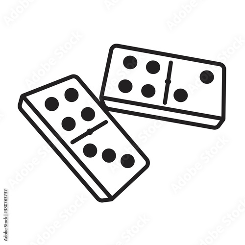 Isolated dominoes casino poker game icon- Vector