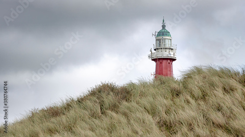 Quadro em tela Scheveningen lighthouse on an overcast day