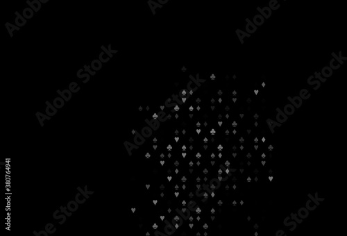 Dark Black vector cover with symbols of gamble.