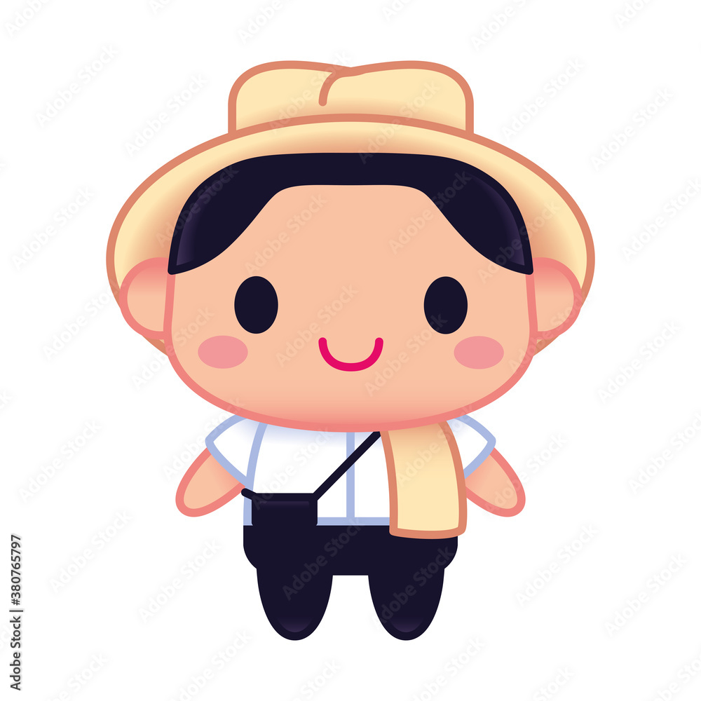 Isolated paisa colombian culture tradition icon- Vector Isolated paisa colombian culture tradition icon- Vector