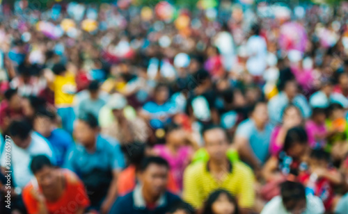 Blurred crowd of people