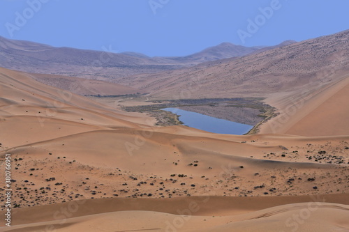 Unidentified lake among megadunes in the Badain Jaran Desert-Inner Mongolia-China-1052