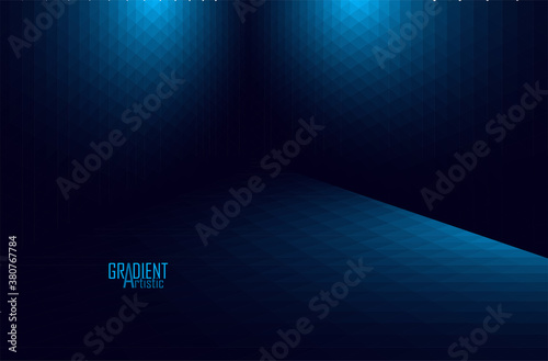 Abstract perspective background with geometric shapes and gradient color design.