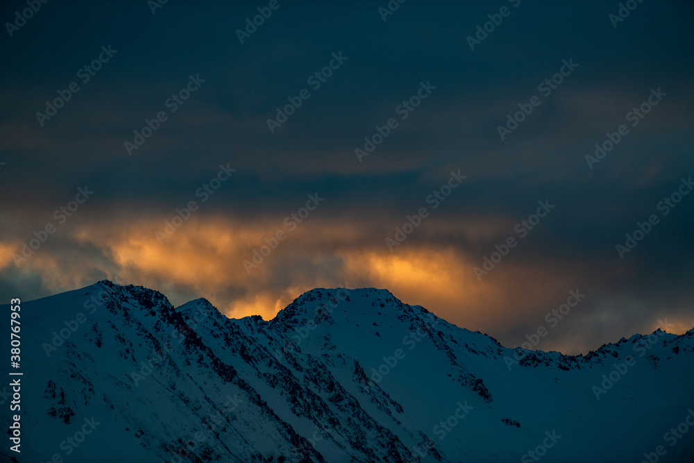 sunrise in the mountains