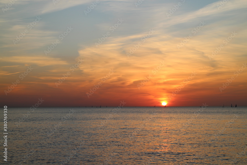 sunset on the coast in autumn sunset on the coast in autumn