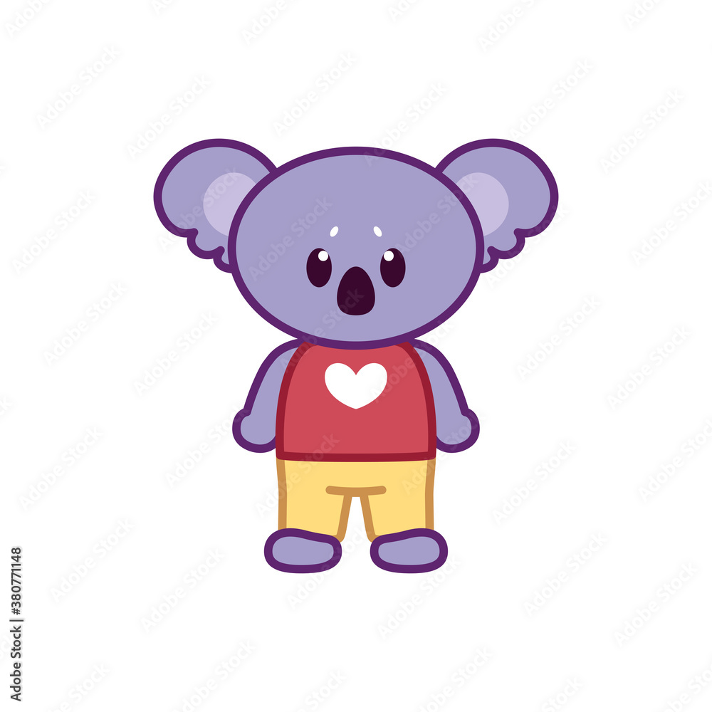 Isolated koala animal cute wild icon- Vector Isolated koala animal cute wild icon- Vector