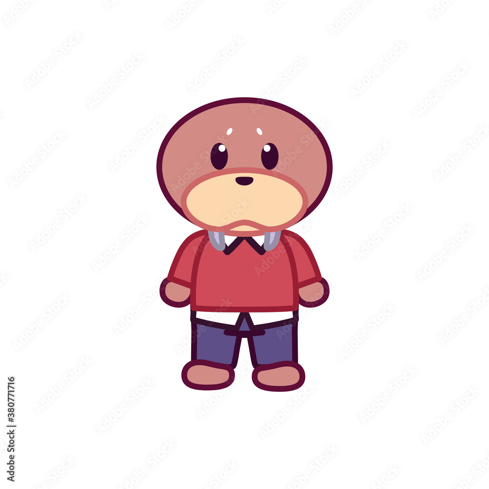 Fototapeta premium Isolated otter animal cute wild icon- Vector