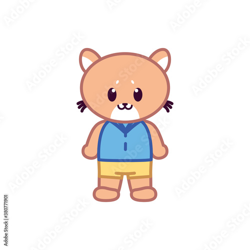 Isolated bear animal cute wild icon- Vector