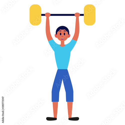 Isolated woman weight exercise yoga health life icon- Vector