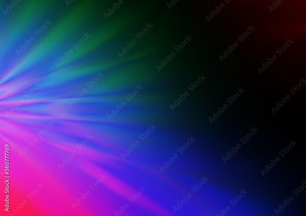 Dark Multicolor, Rainbow vector blurred bright background. Colorful illustration in blurry style with gradient. The elegant pattern for brand book.