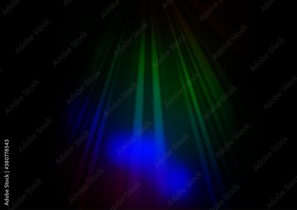 Dark Multicolor, Rainbow vector background with straight lines. Glitter abstract illustration with colored sticks. Pattern for ads, posters, banners.