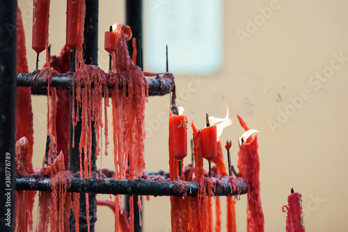 Temple Candles in Shanghai photo