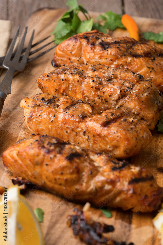 Grilled Maple Glazed Salmon Grilled Maple Glazed Salmon